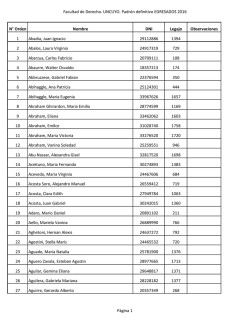 Facultad de Derecho. UNCUYO. Padr&oacute;n definitivo EGRESADOS
