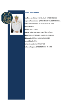 Daniel GINEZ Villac&iacute;s Contralmirante Director de Log&iacute;stica del