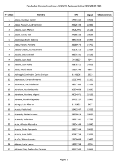 Facultad de Ciencias Econ&oacute;micas. UNCUYO. Padr&oacute;n definitivo