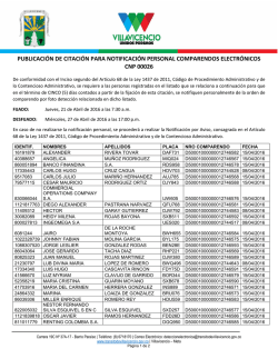 Notificaci&oacute;n Personal - CNP 0026