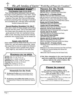 Sunday Bulletin - St. Francis of Assisi