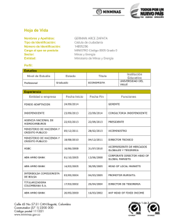 Hoja de Vida - Ministerio de Minas y Energ&iacute;a
