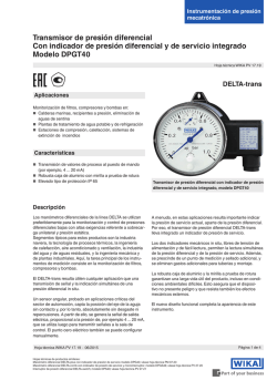 Transmisor de presi&oacute;n diferencial Con indicador de presi&oacute;n