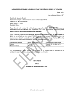Ejemplo de escrito libre para solicitar Distintivo