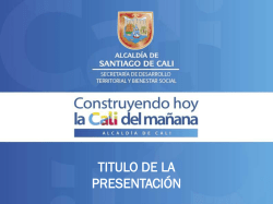 TITULO DE LA PRESENTACI&Oacute;N Titulo