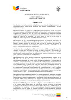 ACUERDO MINISTERIAL Nro. MINEDUC-ME-2016-00037