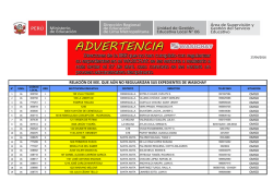 relaci&oacute;n de iiee. que a&uacute;n no regularizan sus expedientes