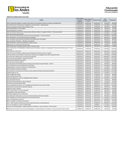 OFERTA DE CURSOS HASTA JULIO 2016