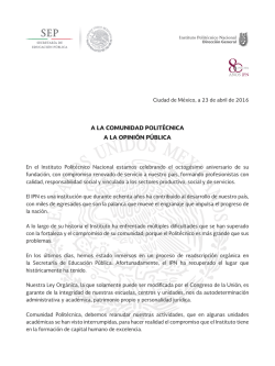 Instituto Polit&eacute;cnico Nacional