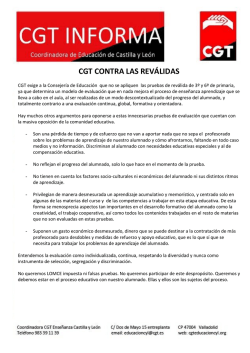 CGT CONTRA LAS REV&Aacute;LIDAS