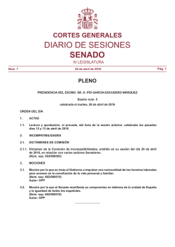 diario de sesiones del senado