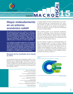 Bolet&iacute;n Macrofiscal 015  - Contralor&iacute;a General de la Rep&uacute;blica