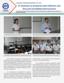 27 alumnos se preparan para obtener una beca de movilidad