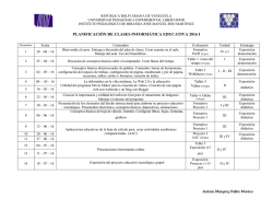 PLANIFICACI&Oacute;N DE CLASES INFORM&Aacute;TICA EDUCATIVA 2009 I