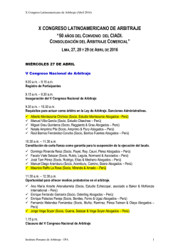 x congreso latinoamericano de arbitraje