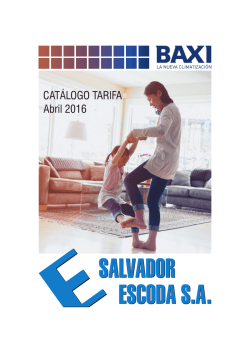 Cat&aacute;logo Tarifa BAXI Abril 2016 15,38 Mb