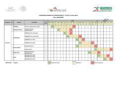 Calendario General de Competencias Olimpiada