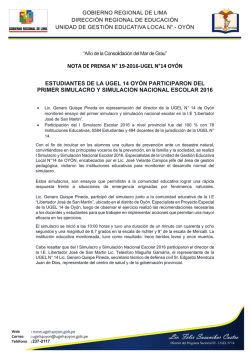 nota completa - UGEL N&deg;14