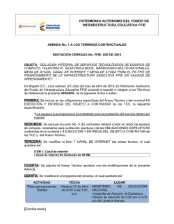 Adenda 1 - Ministerio de Educaci&oacute;n