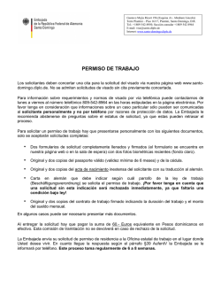 permiso de trabajo - Embajada Alemana Santo Domingo