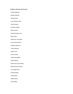 Cuidado y Atenci&oacute;n de Personas - Claudia Aguilera