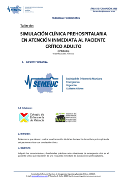 simulaci&oacute;n cl&iacute;nica prehospitalaria en atenci&oacute;n