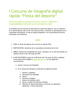 I Concurso de fotograf&iacute;a digital r&aacute;pida &ldquo;Fiesta del deporte&rdquo;