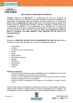 lineamientos beca para la creaci&oacute;n de cr&oacute;nicas