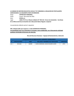 la unidad de gestion educativa local n&deg; 07 comunica la