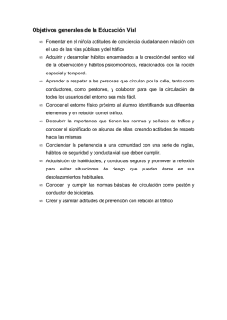 Objetivos generales de la Educaci&oacute;n Vial