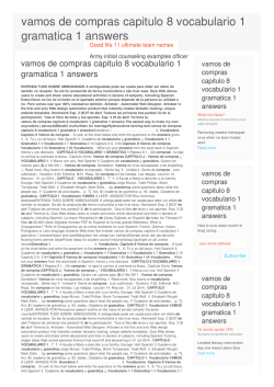 vamos de compras capitulo 8 vocabulario 1 gramatica 1 answers
