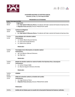 1 III REUNI&Oacute;N NACIONAL DE GESTION JUDICIAL
