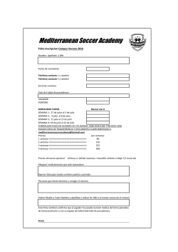 Inscripcion Campus tecnificacion MSA jugadores