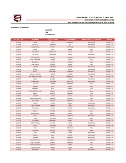 UNIVERSIDAD POLIT&Eacute;CNICA DE TULANCINGO