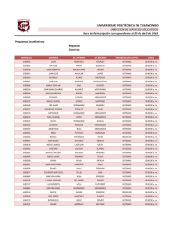 UNIVERSIDAD POLIT&Eacute;CNICA DE TULANCINGO