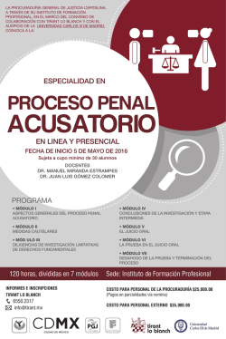Proceso Penal Acusatorio - Instituto de Formaci&oacute;n Profesional
