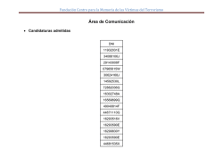 Listado de solicitudes admitidas y excluidas &Aacute;rea de Comunicaci&oacute;n