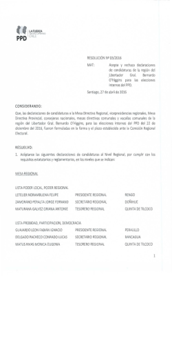 Resoluci&oacute;n Regi&oacute;n de O&acute;Higgins