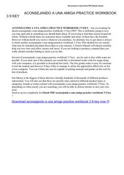 aconsejando a una amiga practice workbook 3 9 key pdf