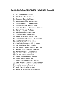 TALLER: EL LENGUAJE DEL TEATRO PARA NI&Ntilde;OS (Grupo 1) 1