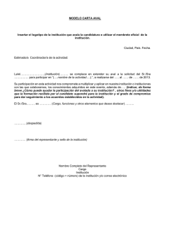 Modelo de carta aval