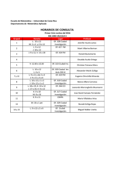 horarios de consulta - Claroline