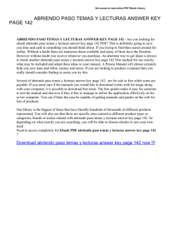 abriendo paso temas y lecturas answer key page 142 pdf