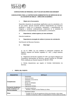 convocatoria de personal cas n&ordm; 024-2016-sd.rrhh-dad