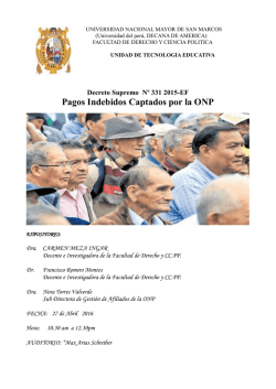 Pagos Indebidos Captados por la ONP