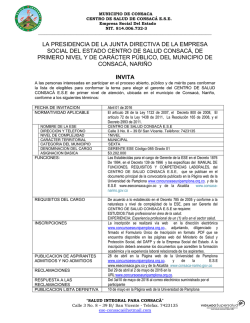 la presidencia de la junta directiva de la empresa social del estado
