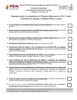 Requisitos para PH y PLMP
