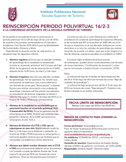 ReINscRIPcI&oacute;N PeRIodo PolIvIRtual 16/2-3