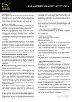 reglamento spanish throwdown