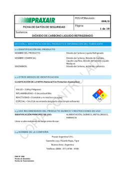 DI&Oacute;XIDO DE CARBONO LIQUIDO REFRIGERADO